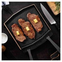 photo cast iron grill pan with 2 handles 4